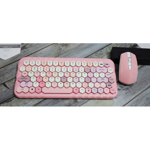 蜜蜂混彩系列 - 粉紅鍵盤連滑鼠