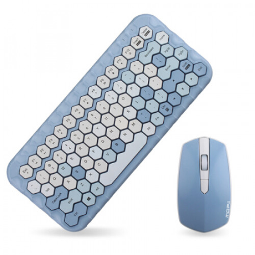蜜蜂混彩系列 - 粉藍鍵盤連滑鼠