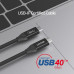 USB4 40Gbps USB-IF 認證全功能線 (支援 8K影音、40Gbps資料傳輸、100W快速充電)