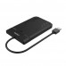 USB3.1 Type-C 5Gbps to SATA6G 2.5" Hard Disk Enclosure, Black Color, UNITEK Gift Box